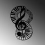 Wallity Musical 4 Escultura de pared de metal negra